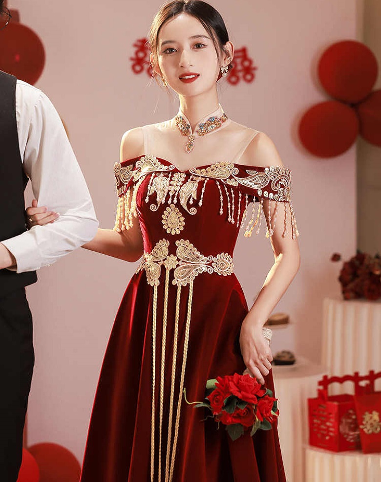 Luxury Lifestyle For Women - Chinese Style Toast Dress Bride's Cheongsam